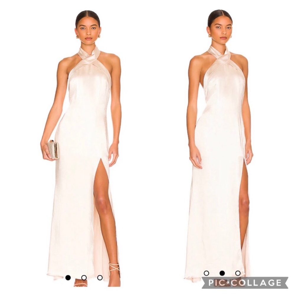 NWT Elliatt x REVOLVE Larina Maxi Dress in Pearl - Size Small (with flaws)